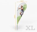 Oriflamme personnalisée - Classic Oriflamme Drop XL - Fan Zone | W2P