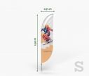 Drapeaux de plage Bend S - Fan Zone | Window2Print