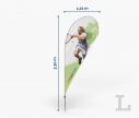 Beach flag publicitaire - Classic Oriflamme Drop L - Fan Zone | W2P