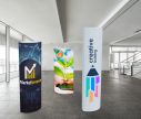 PLV Totem elliptique - Pliable en petits formats ✦ Window2Print