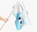 Drapeau sur hampe 91 x 60 cm - Fan Zone | Window2Print