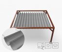 Store Pergola Premium - imperméable - gris - Window2Print