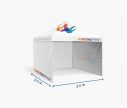 Tente moyenne 3 x 3 m avec toit et murs - Window2Print