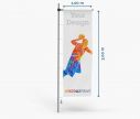 Drapeau - Polyester - 100 x 300 cm - avec fourreau et mousquetons I Window2Print