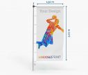 Drapeau - Polyester 115g - 150 x 300 cm - avec fourreau et mousquetons I Window2Print