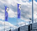Drapeau 100 x 300 cm avec fourreau et mousquetons - Fan Zone | W2P
