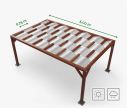 Pergola a lamelle 75 x 500- blanche ・ Window2Print