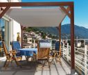 Store Pergola Premium - imperméable - blanc - sur la pergola - W2P