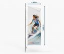 Imprimer un drapeau personnalisé 100 x 300 cm - avec mousquetons - Fan Zone | W2P