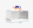 Grande tente 3 x 4,5 m avec toit et murs - Window2Print