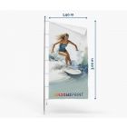 Drapeau sportif 150 x 300 cm - avec mousquetons - Fan Zone | Window2Print