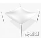Voile d'ombrage rectangulaire - imperméable - blanc - Window2Print