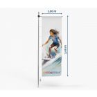 Drapeau oriflamme publicitaire 1x3 m - Fan Zone | Window2Print